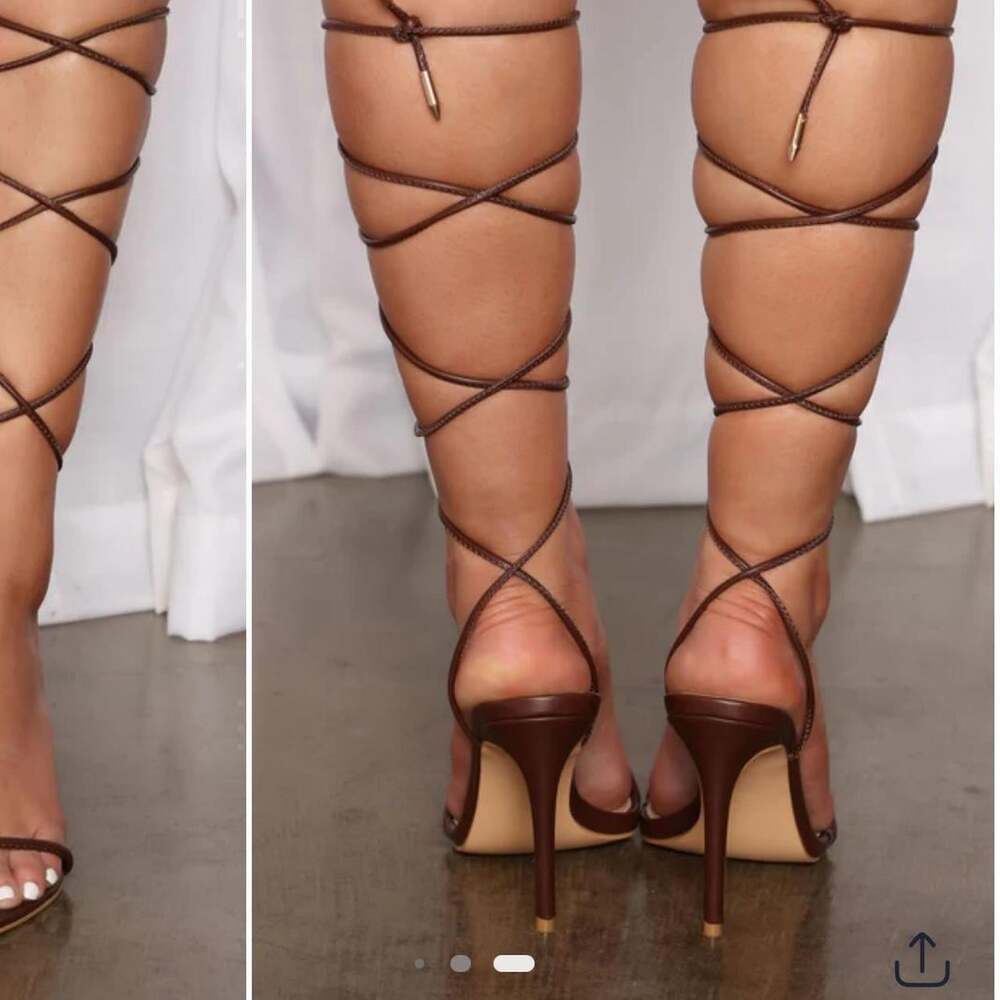 Fashion Nova Women's Brown Sandals - Picture 2 of 5